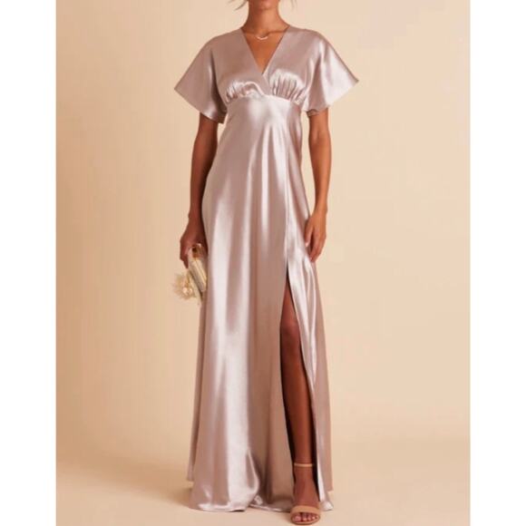 Birdy Grey Dresses & Skirts - Birdy Grey Jesse Satin Taupe Bridesmaids Dress Small